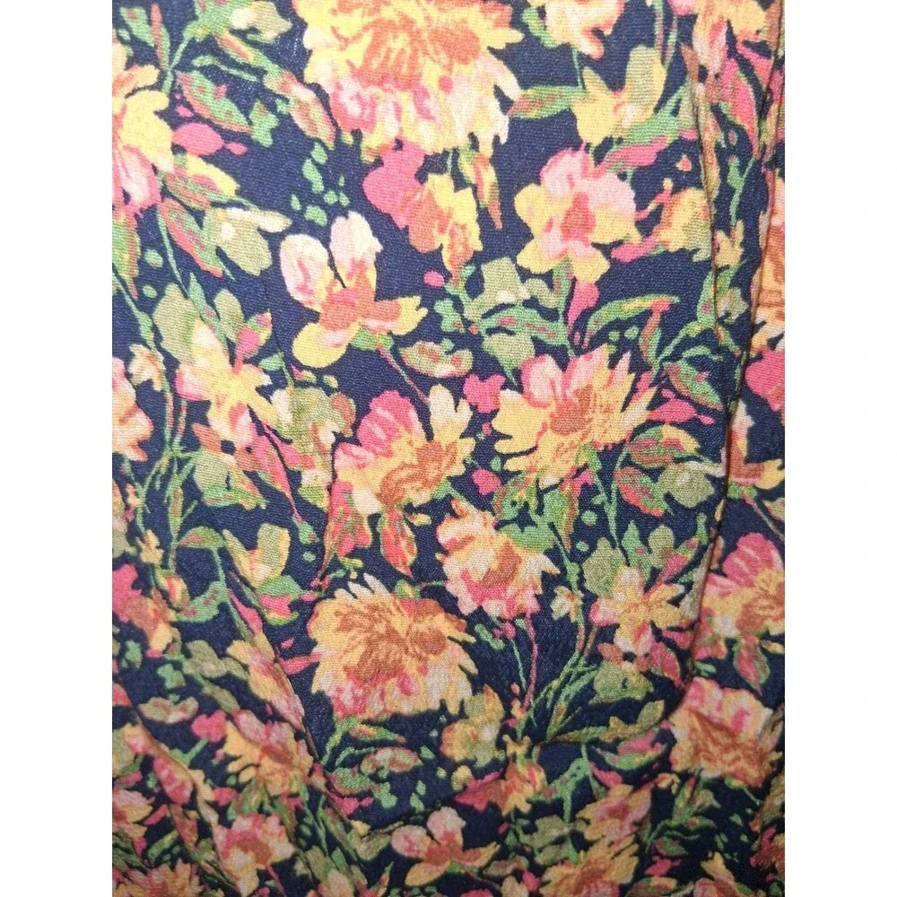 Terra & Sky Multicolor Floral Short Sleeve V-neck Pullover Blouse Sz 3X